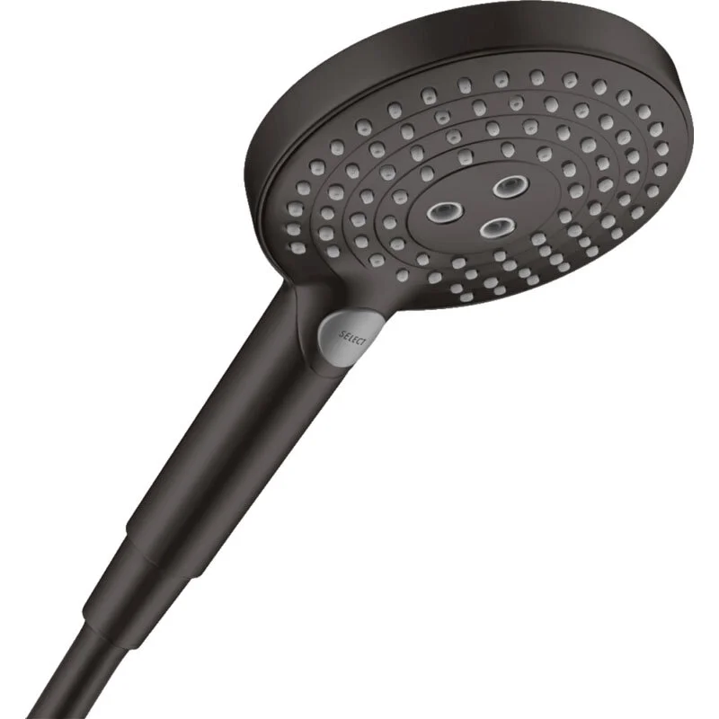 Душевая лейка Hansgrohe Raindance Select S 120 3jet PowderRain, черная матовая, 26014670 - Gidratop.ru изображение