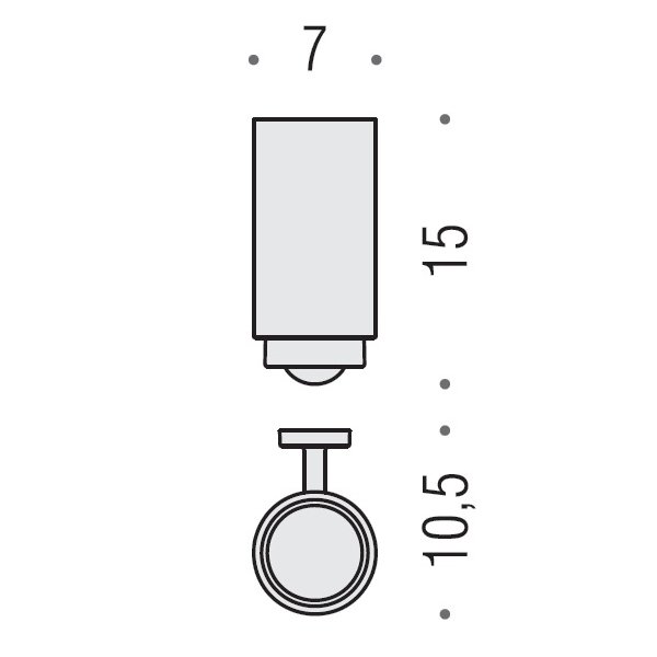 Colombo Nordic Стакан подвесной, цвет: хром/матовое стекло - Gidratop.ru изображение