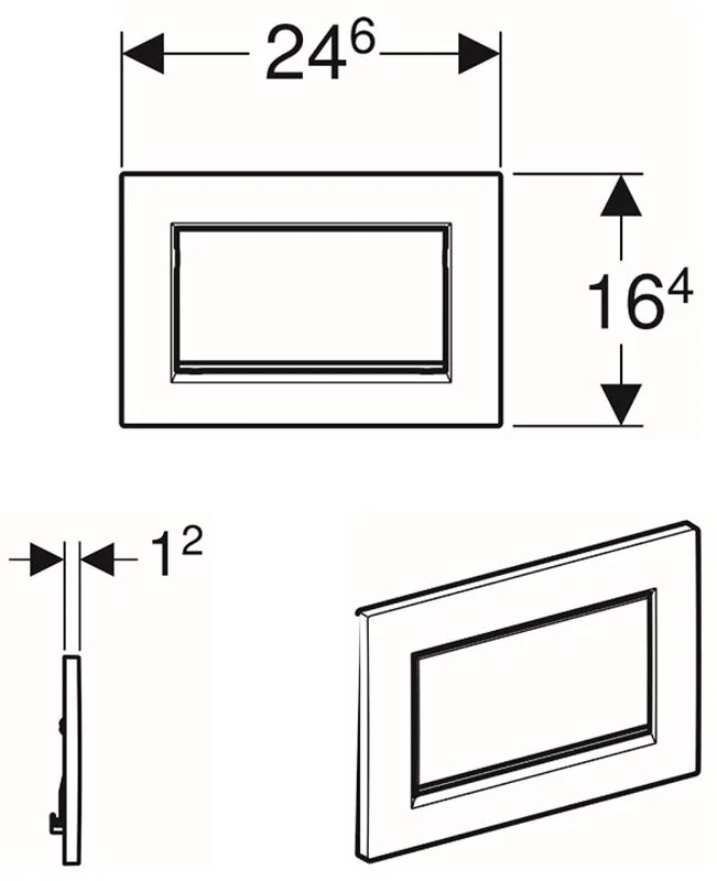 Клавиша Geberit Sigma Type 30 115.893.14.1, черный, смыв/стоп (не оставляет отпечатки пальцев) - Gidratop.ru изображение