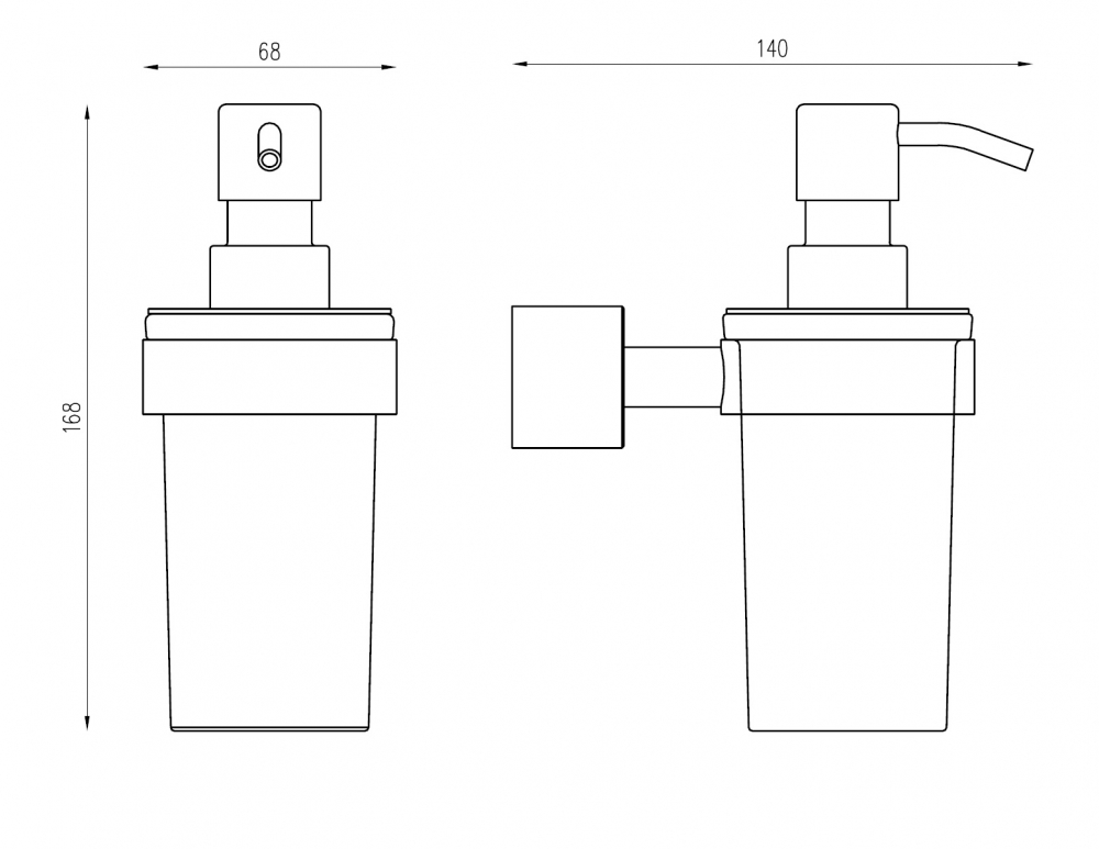 Диспенсер с держателем ABBER Osten 316 AA185A9BGG оружейная сталь брашированная - Gidratop.ru изображение