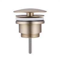 Донный клапан ABBER AF0012G без перелива, фиксированный, золото матовое - Gidratop.ru изображение