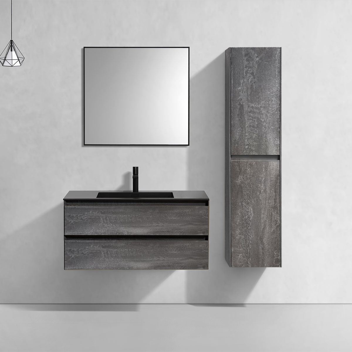 База под раковину Luka 1000 подвесная, 2 выкатных ящика soft-close, G.Stone - Gidratop.ru изображение