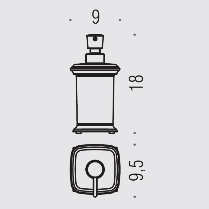 Colombo Portofino Дозатор для жидкого мыла, настольный, цвет: хром/золото /матовое стекло - Gidratop.ru изображение