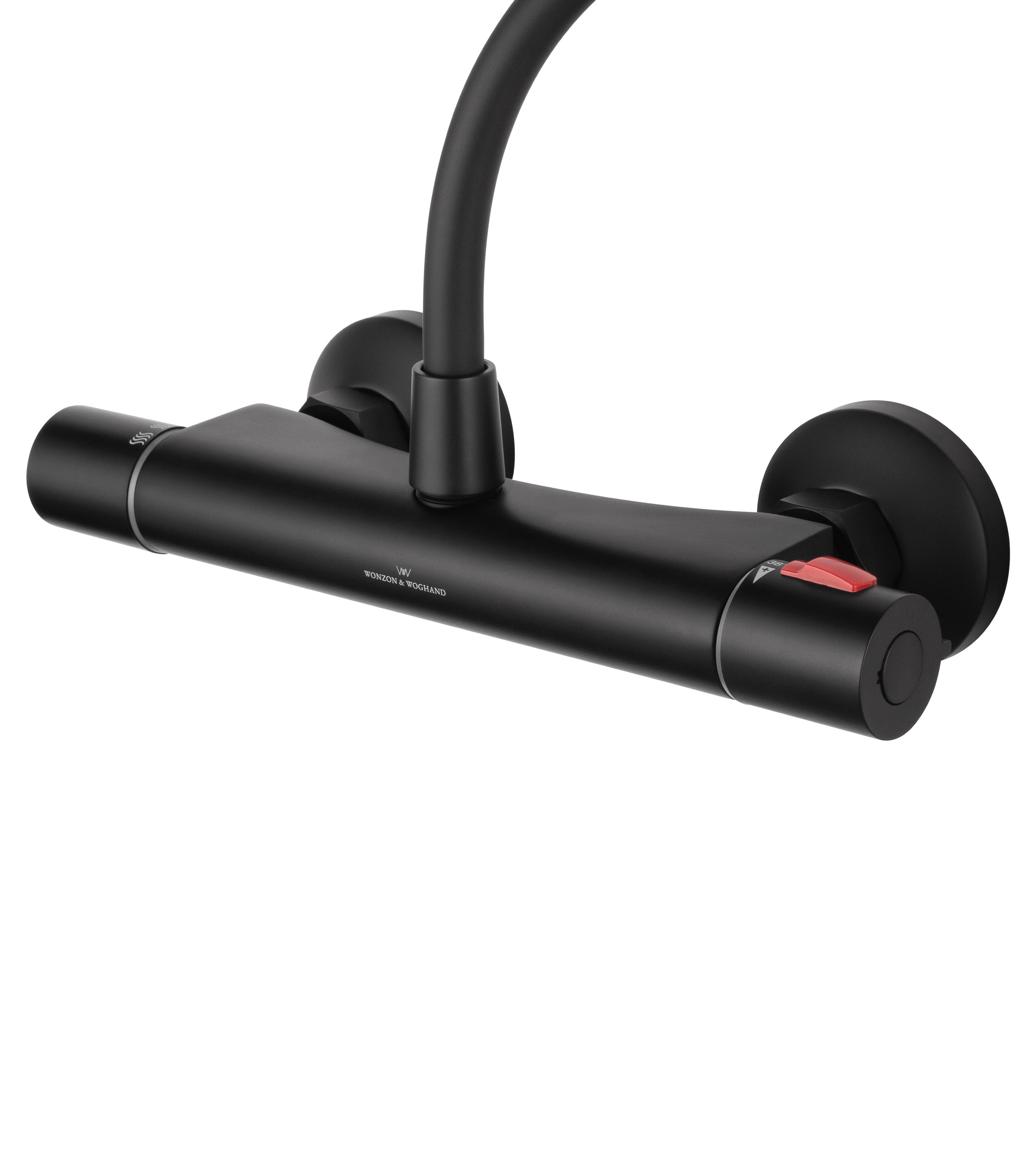 Смеситель для душа с термостатом WONZON & WOGHAND INN 5, Черный матовый (WW-B1005-A-MB) - Gidratop.ru изображение