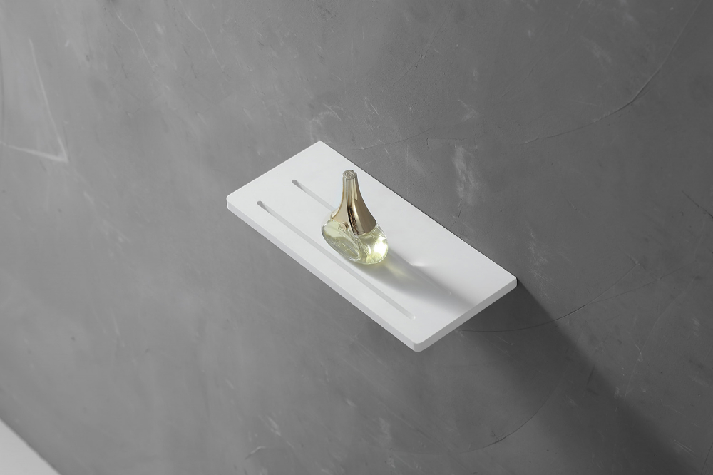 Полочка для ванной комнаты ABBER Stein AS1653 белая матовая - Gidratop.ru изображение