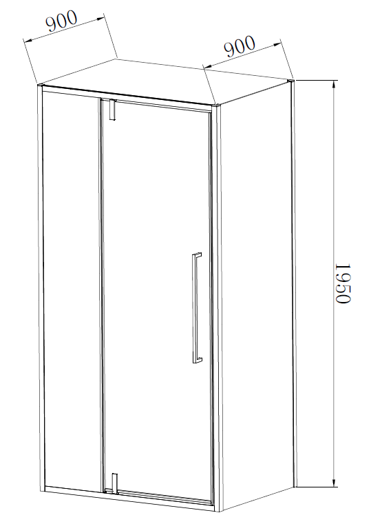 Душевой уголок Slim-N VSR-4SNP9010CLGM, 1000*900, вороненая сталь, стекло прозрачное - Gidratop.ru изображение