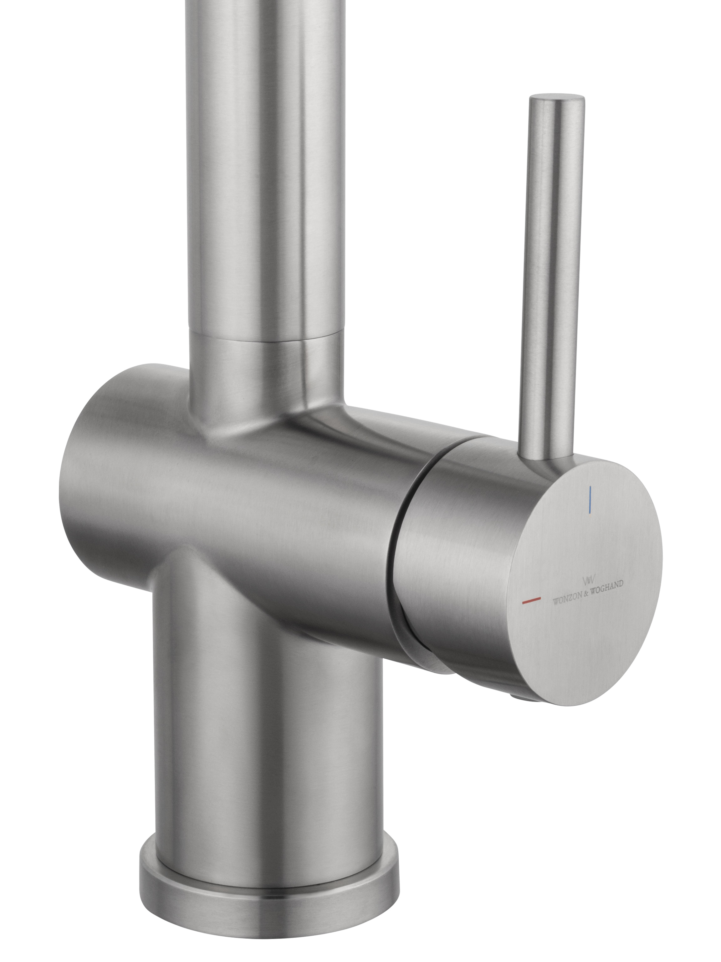 Смеситель для кухни с гибким изливом WONZON & WOGHAND, Брашированный никель (WW-88438003-BN) - Gidratop.ru изображение