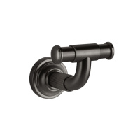 GESSI VENTI20 крючок двойной, цвет Black Metal Brushed PVD - Gidratop.ru изображение