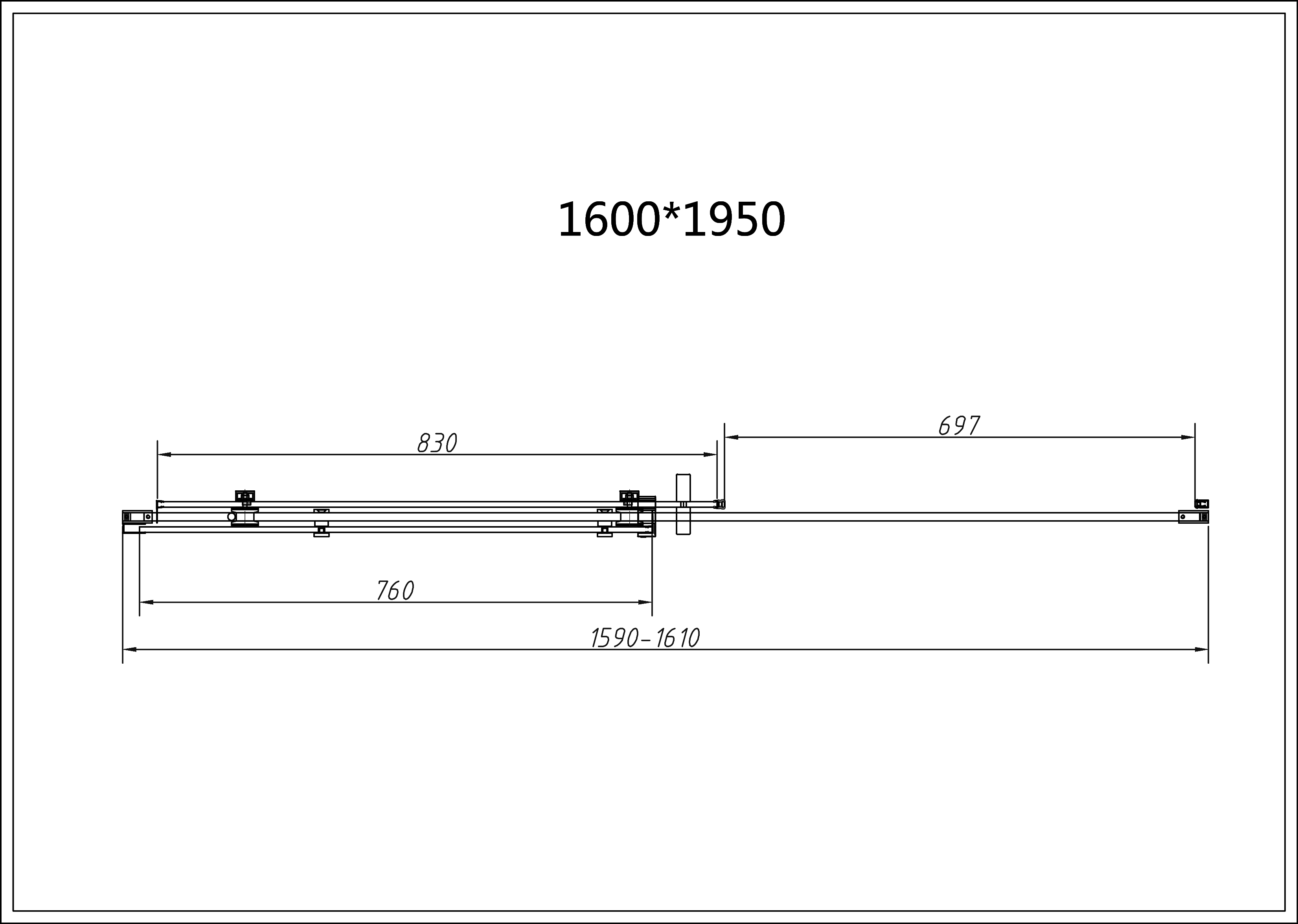 Душевой уголок Como-N VSR-4CN8016CLB, 1600*800, черный, стекло прозрачное - Gidratop.ru изображение