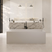 Ванна из искусственного камня ABBER Stein AS9642-1.8 белая матовая