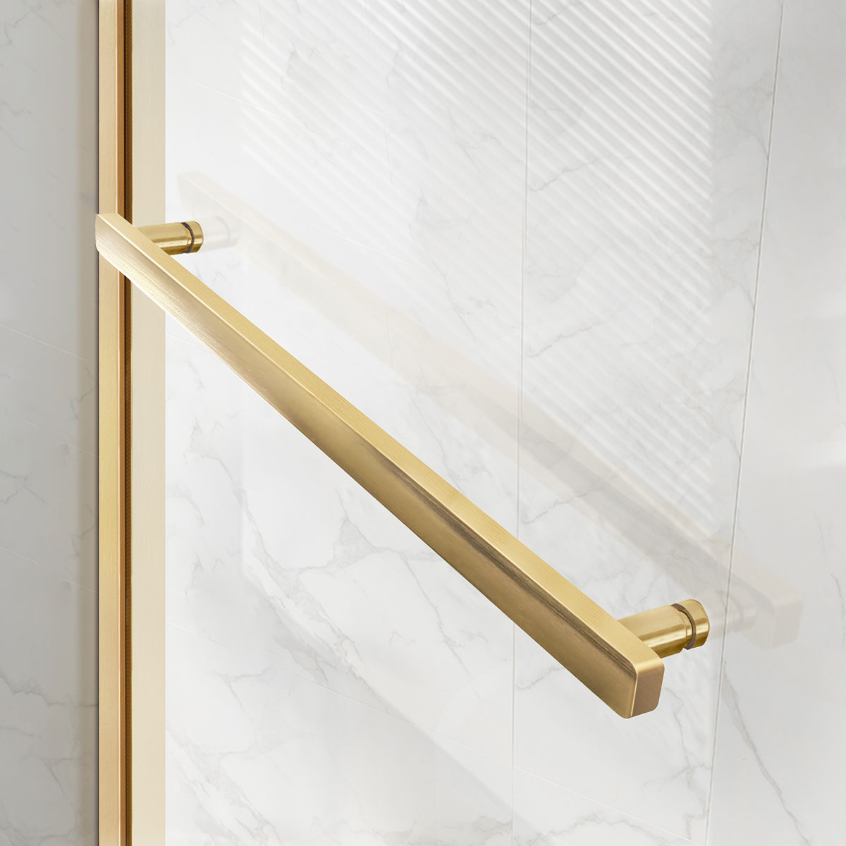 Душевая дверь Slim Soft VDS-1SS140CLG, 1400, брашированное золото, стекло прозрачное - Gidratop.ru изображение