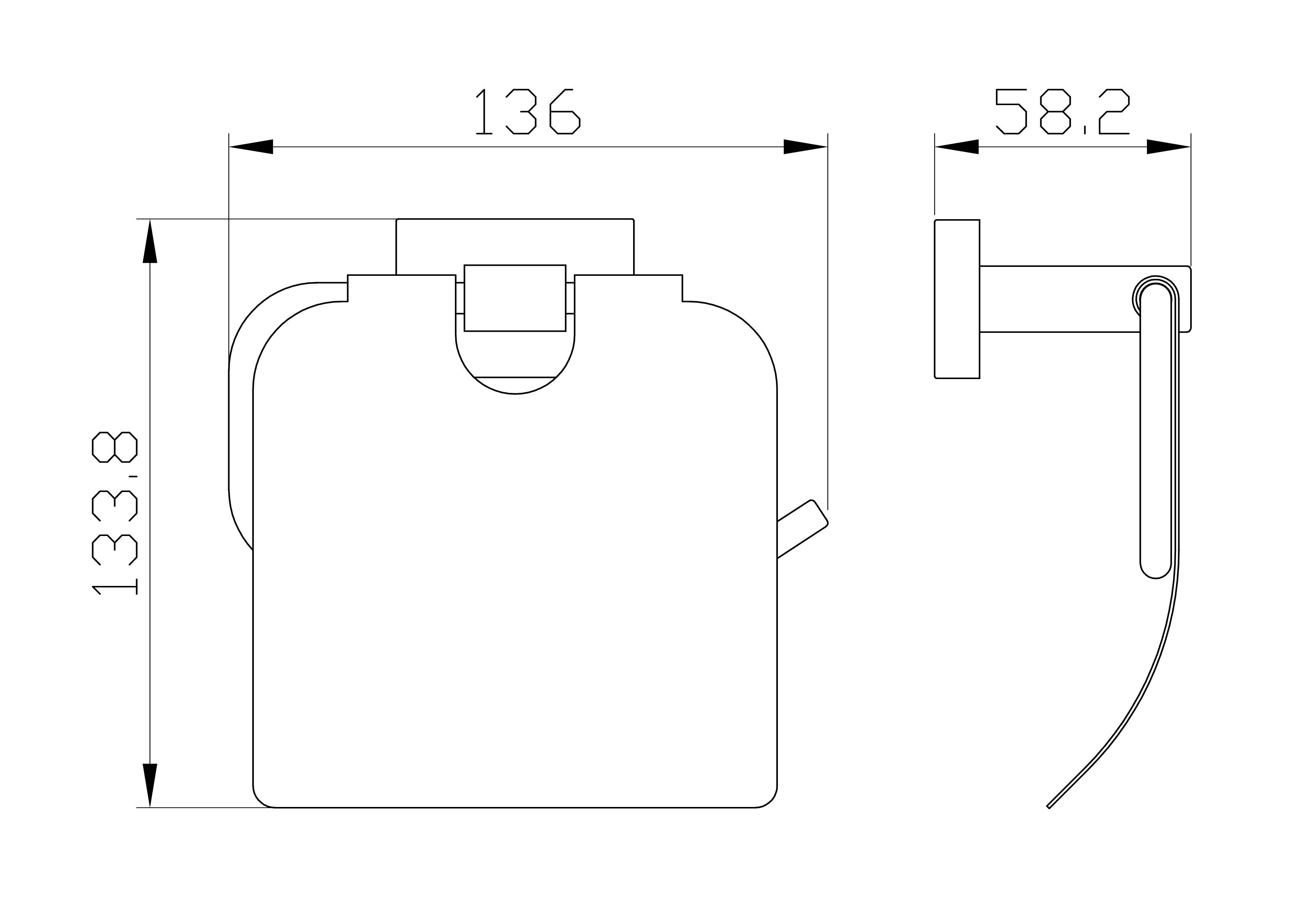 Держатель для туалетной бумаги с крышкой WONZON & WOGHAND FLAT, Хром (WW-9726) - Gidratop.ru изображение