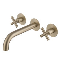 Смеситель ABBER Wasser Kreis AF81121G для раковины скрытого монтажа, золото матовое - Gidratop.ru изображение