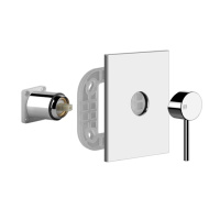 Gessi Emporio Via tortona внешние части для настенного смесителя на 1 позицию, цвет: Chrome - Gidratop.ru изображение