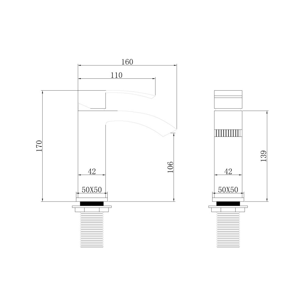 Смеситель ABBER Wasserfall AF8610SP для раковины, сатин - Gidratop.ru изображение