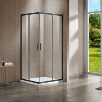 Душевой уголок Garda VSS-1G8010CLGM, 1000*800, вороненая сталь, стекло прозрачное - Gidratop.ru изображение