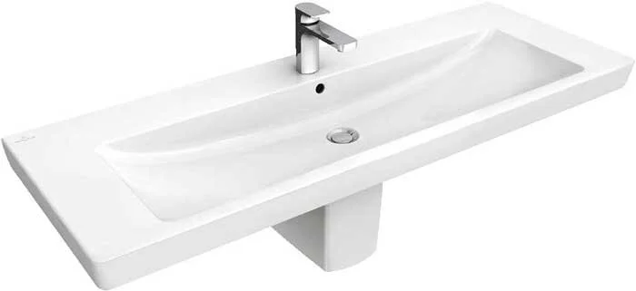 Раковина Villeroy&Boch Subway 2.0, 130 х 47 см, подвесная, альпийский белый, 7176D0 - Gidratop.ru изображение