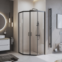 Душевой уголок BelBagno UNO-195-P-2-90-C-NERO - Gidratop.ru изображение