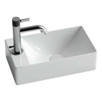 Умывальник подвесной прямоугольный (отверстие под смеситель L) Element 375x215x100мм