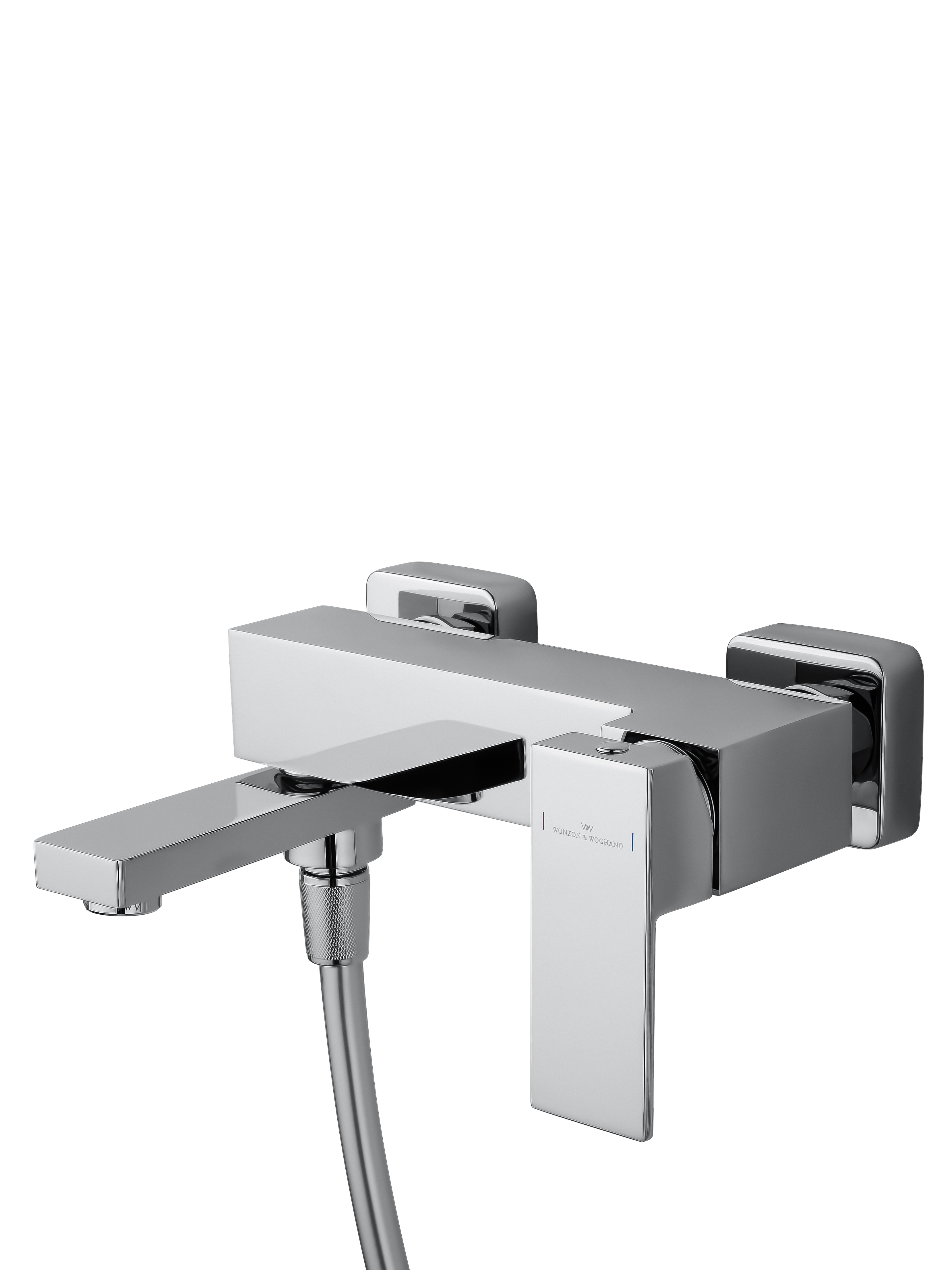 Смеситель для ванны с душем WONZON & WOGHAND CUBE, Хром (WW-88639016-CR) - Gidratop.ru изображение
