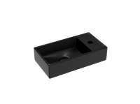 Умывальник подвесной прямоугольный (чаша слева, отверстие под смеситель справа) цвет черный матовый Element 407x217x100 - Gidratop.ru изображение