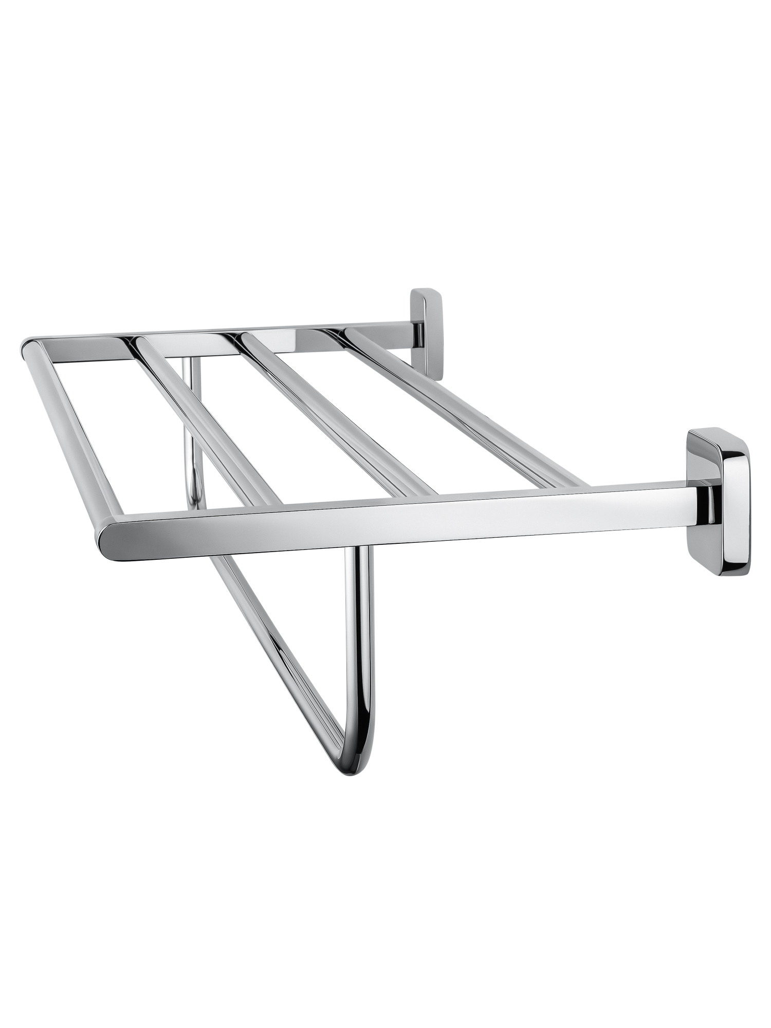 Полотенцедержатель с полкой WONZON & WOGHAND STILL, Хром (WW-6681) - Gidratop.ru изображение