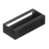 CADRO База под металлический каркас подвесная с одним выкатным ящиком c механизмами PUSH (BLUM) и функцией плавного закрывания, без верхней крышки, Nero, 1000x460x250, CADRO-100-1C-SO-NR-BLUM - Gidratop.ru изображение