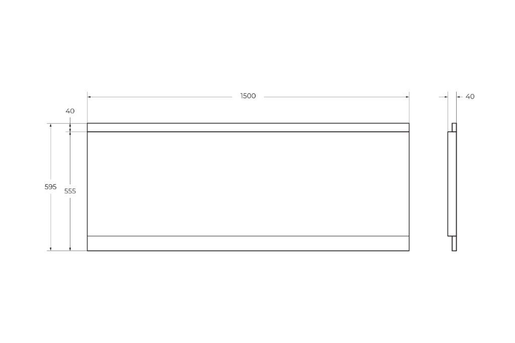 Передняя панель для акриловой ванны с комплектом крепежа для установки на каркасе EMP-150-F-SCR-W37 - Gidratop.ru изображение
