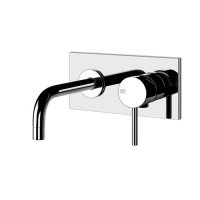 Gessi Emporio Via tortona внешняя часть для настенного смесителя с коротким изливом, без донного клапана, цвет: Chrome - Gidratop.ru изображение