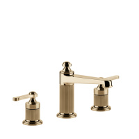 GESSI VENTI20 смеситель для раковины на 3 отверстия, высота излива 98 мм., цвет Warm Bronze PVD - Gidratop.ru изображение