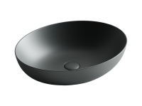 Умывальник чаша накладная овальная (цвет Темный Антрацит Матовый) Element 520x395x130мм - Gidratop.ru изображение