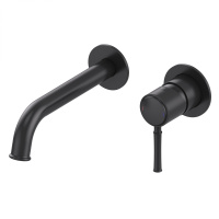 Смеситель для раковины встраиваемый WONZON & WOGHAND TOR, Черный матовый (WW-88869073-MB) - Gidratop.ru изображение