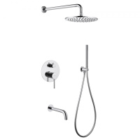 Душевая система ABBER Wasser Kreis AF8117 скрытого монтажа с изливом, хром - Gidratop.ru изображение