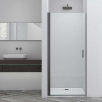 Душевая дверь Alpha VDP-3AL800CLGM , вороненая сталь, стекло прозрачное - Gidratop.ru изображение