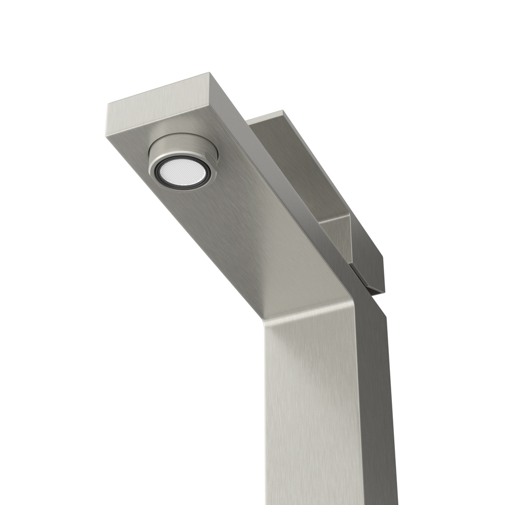 SLIDER-LS-IN Смеситель для раковины однорычажный с донным клапаном, сатин - Gidratop.ru изображение