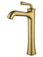 Смеситель для раковины высокий WONZON & WOGHAND STEAM, Брашированное золото (WW-88239008- BG) - Gidratop.ru изображение