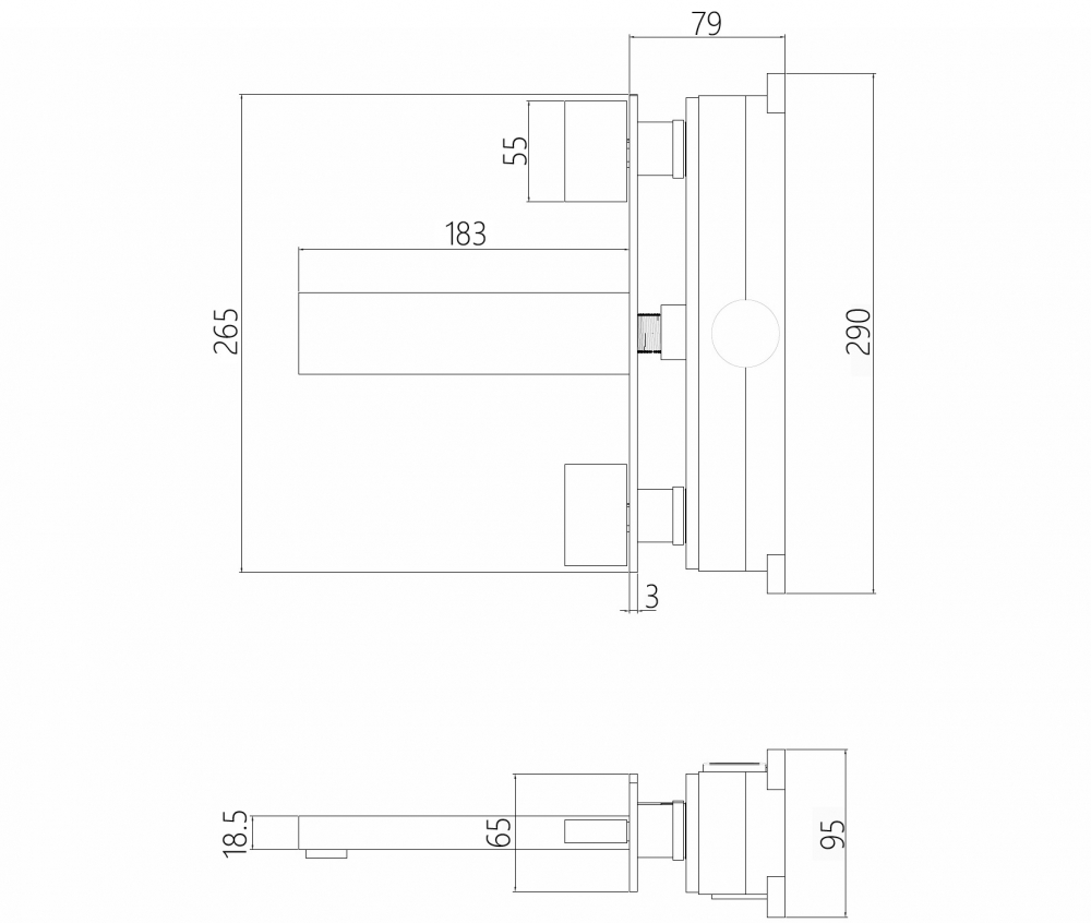 Смеситель ABBER Daheim AF82122W для раковины скрытого монтажа, белый матовый - Gidratop.ru изображение