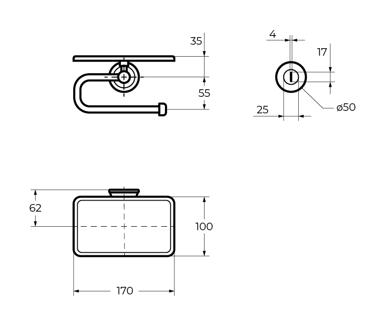 LIBERTY CZR-F-8989 держатель туалетной бумаги - Gidratop.ru изображение