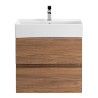 MOLVENO 46 База под раковину подвесная с двумя выкатными ящиками, Noce Chiaro, 600x460x500, MOLVENO 46-60-2C-SO-NC - Gidratop.ru изображение