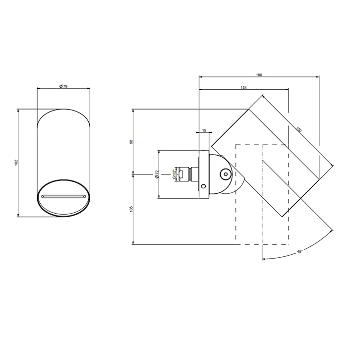 GESSI 316 FLESSA верхний душ Oslash;79 мм., с настенным креплением, водопад, цвет Black Metal Brushed PVD - Gidratop.ru изображение
