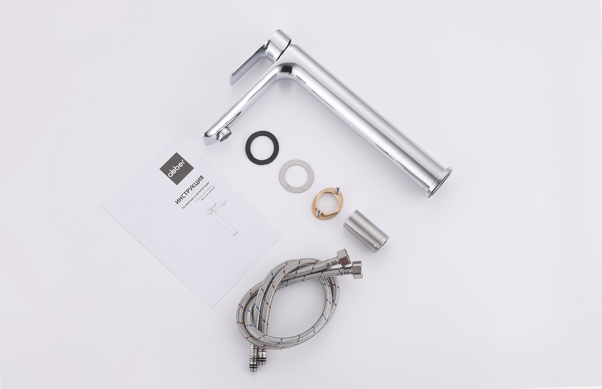 Смеситель ABBER Weiss Insel AF8011 для раковины, хром - Gidratop.ru изображение