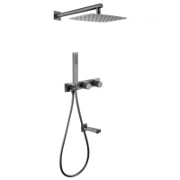 Душевая система ABBER Rund AF8717NG скрытого монтажа с изливом, никель - Gidratop.ru изображение