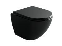 Подвесной унитаз Metropol Торнадо безоободковый черный матовый