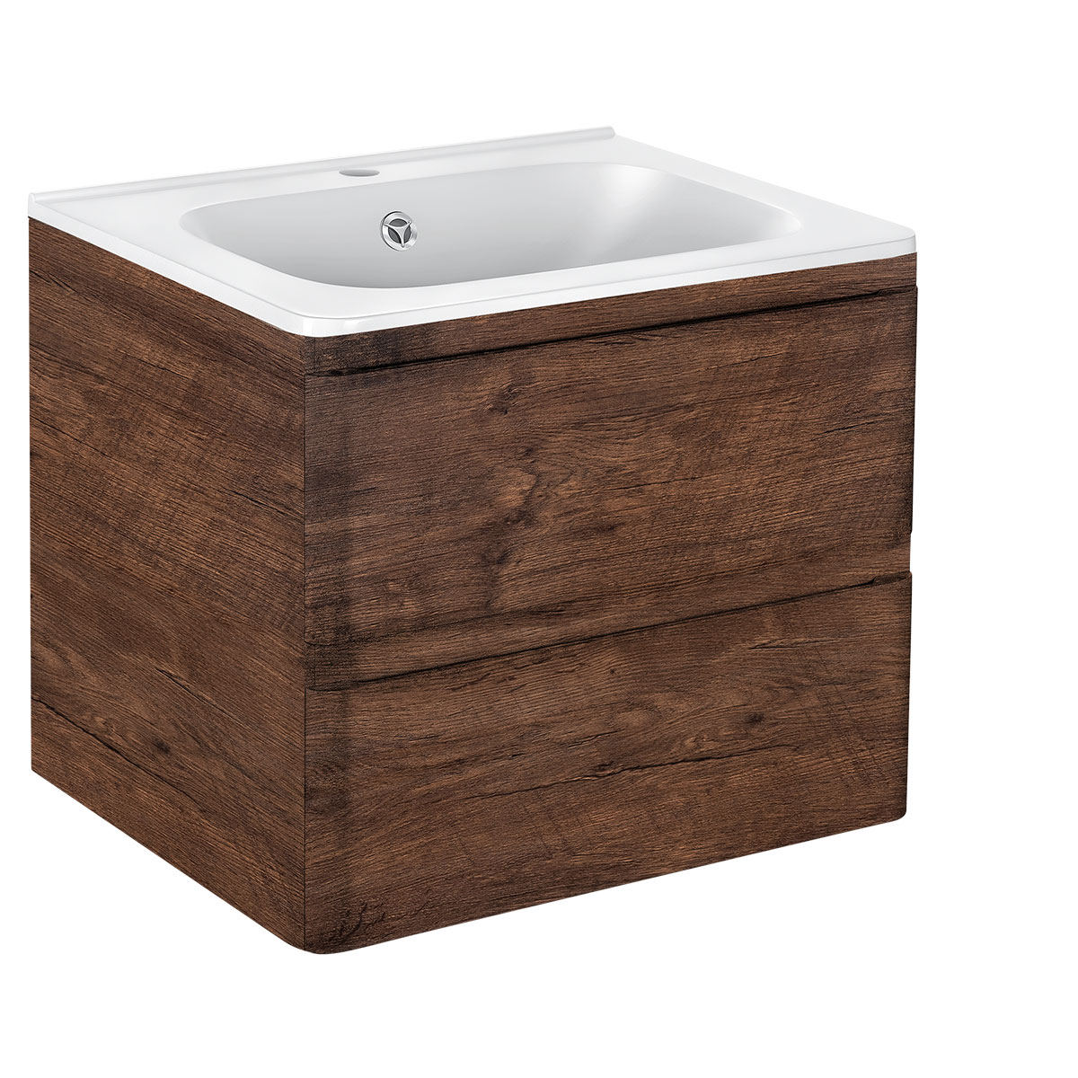 База под раковину Vico 600 подвесная, 2 выкатных ящика soft close, R.Wood - Gidratop.ru изображение
