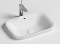 Умывальник прямоугольный встраиваемый сверху в столешницу Element 580x400x150мм - Gidratop.ru изображение