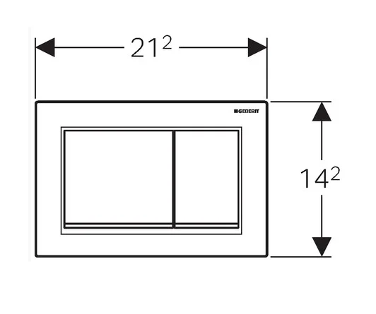 Клавиша Geberit Omega Type 30 115.080.KL.1, белая, матовый хром - Gidratop.ru изображение