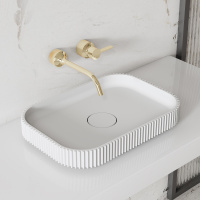 Раковина накладная ABBER Stein AS2602 белая матовая - Gidratop.ru изображение