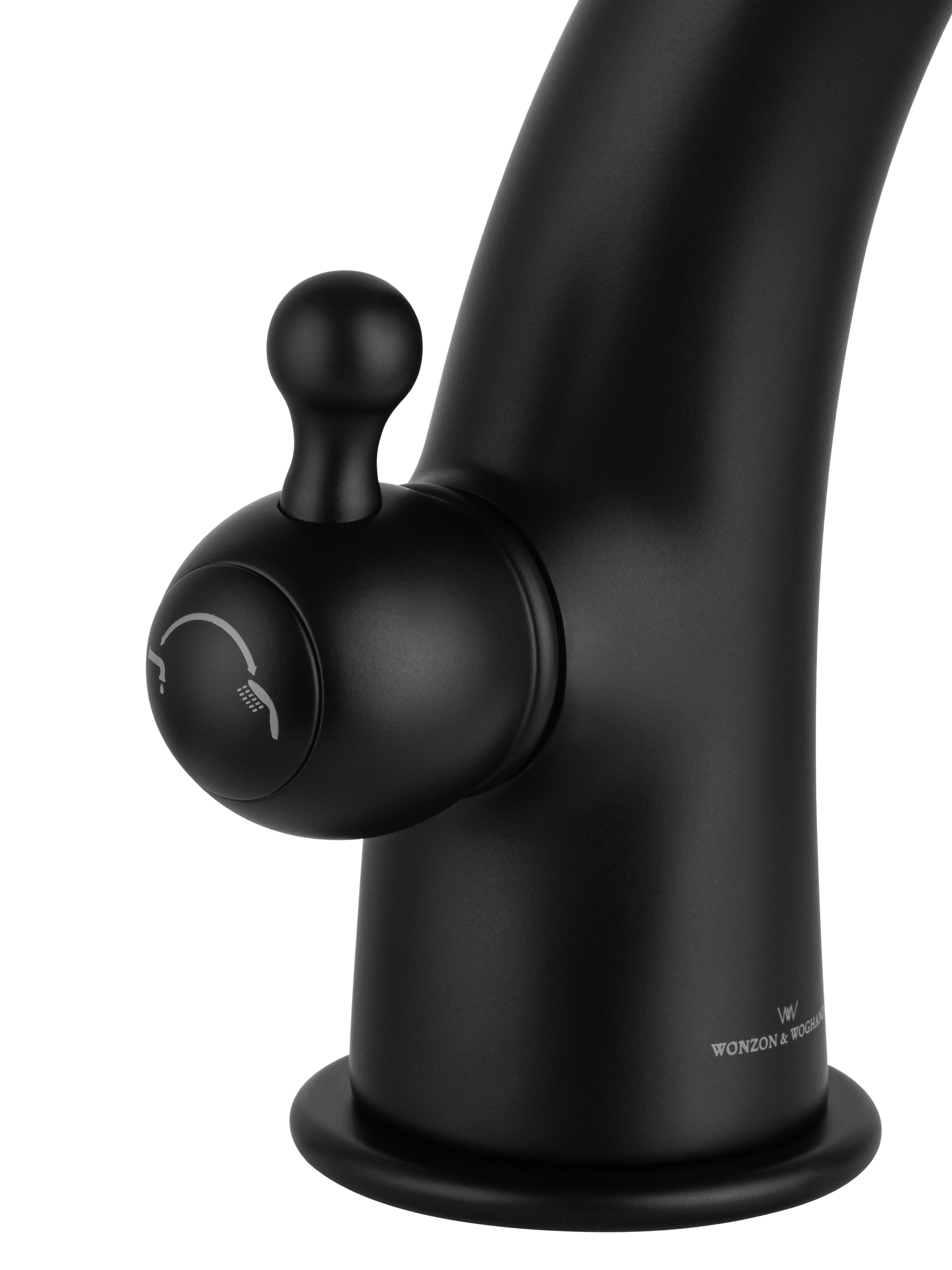Смеситель на борт ванны WONZON & WOGHAND STEAM, Черный матовый (WW-88659008-MB) - Gidratop.ru изображение