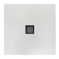 Душевой поддон из искусственного мрамора в комплекте с сифоном BelBagno UNO TRAY-MR-UNO-A-90-35-W-NO