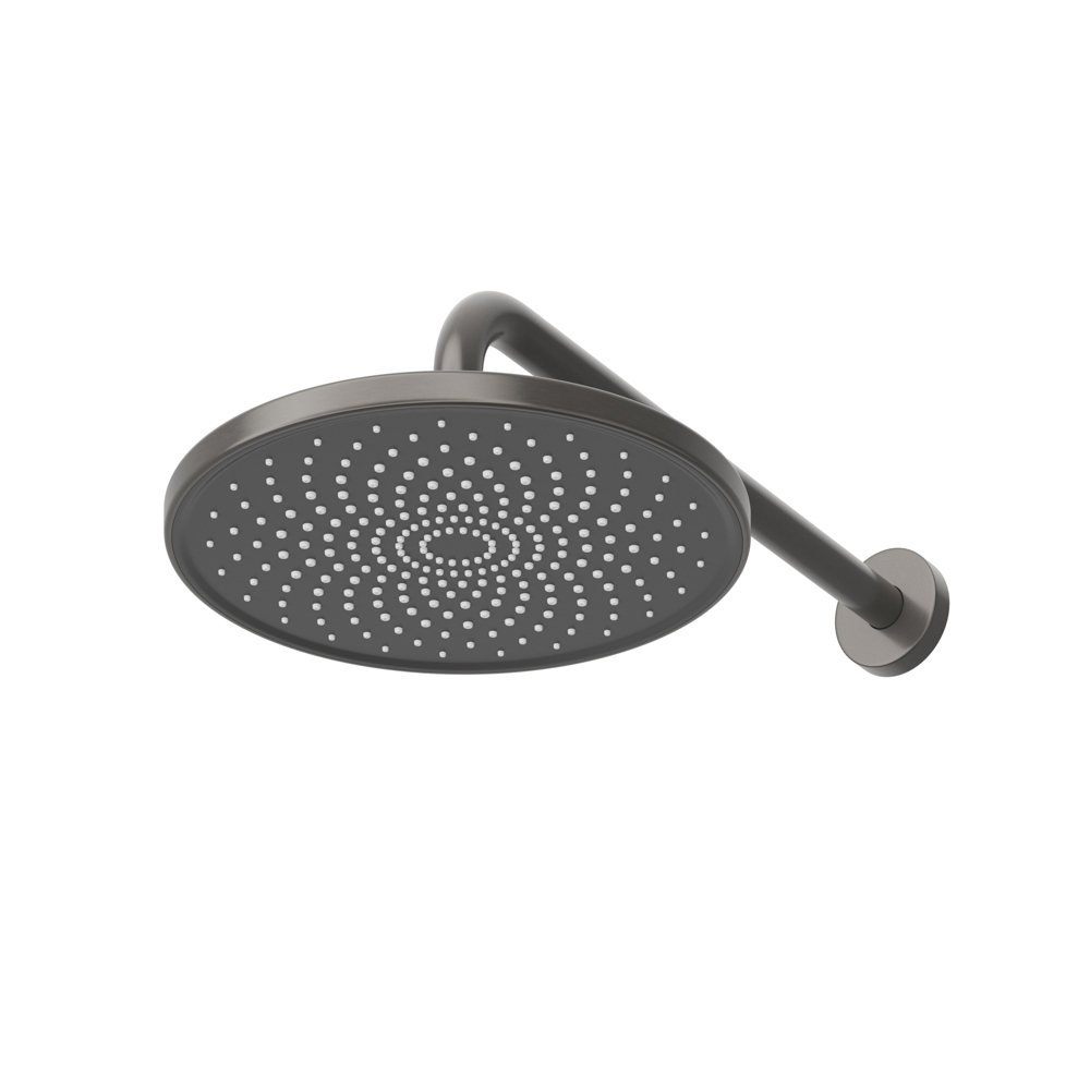 RELAX-DSET-GM Душевой комплект встраиваемый (смеситель встраиваемый, верхний душ, ручной душ со шлангом, штуцер с держателем), оружейная сталь - Gidratop.ru изображение